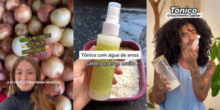Cabelos mais fortes com cebola e arroz? Receita viral do TikTok conquista milhões