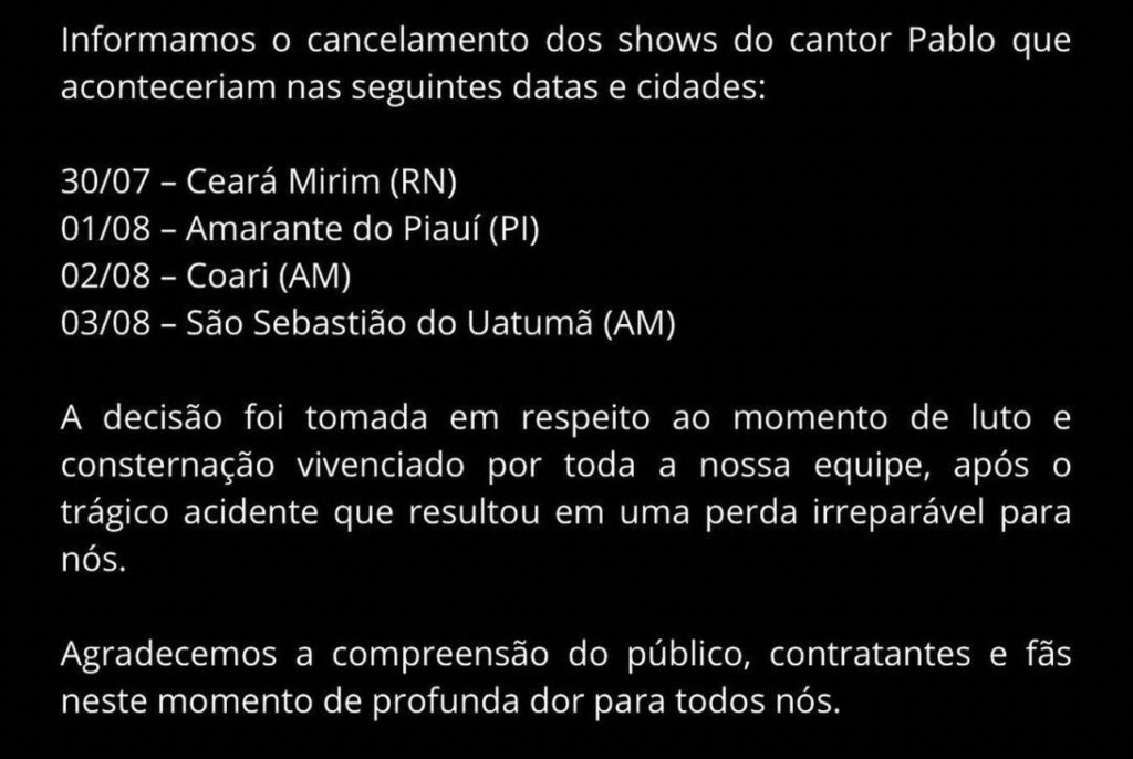 Morre aos 30 anos a diretora de marketing do cantor Pablo

