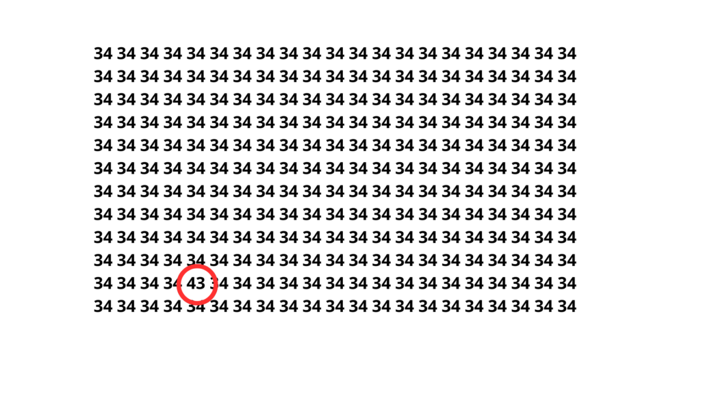 Você consegue encontrar "43" escondido em 7 segundos?