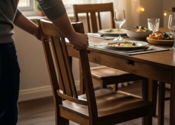 O que significa empurrar a cadeira ao sair da mesa segundo a psicologia?