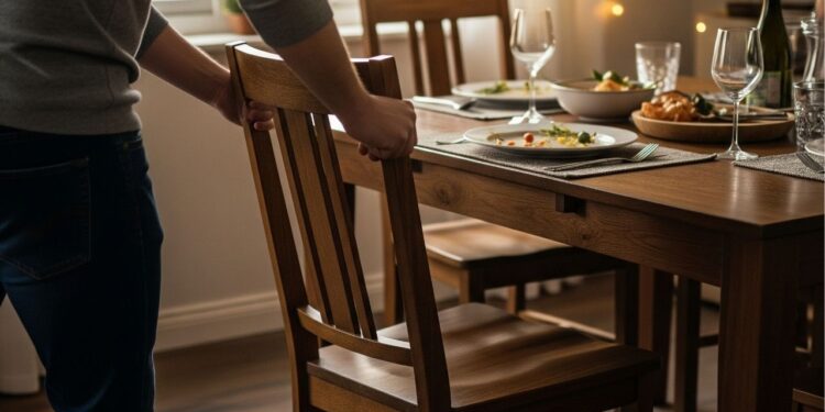 O que significa empurrar a cadeira ao sair da mesa segundo a psicologia?