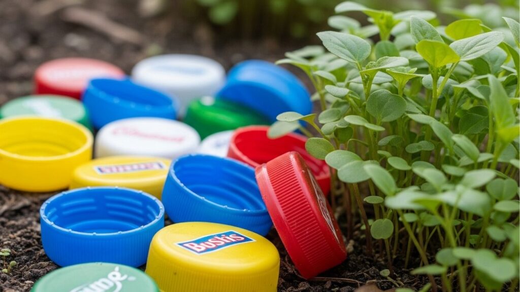 Por que colocar tampinhas de garrafas próximas às plantas pode salvar seu jardim?