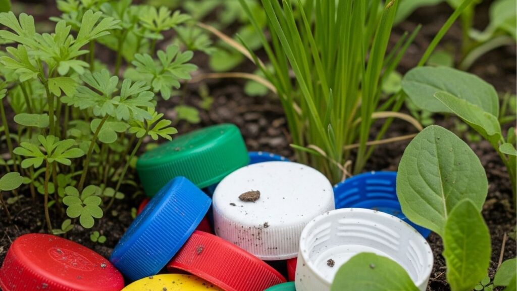 Por que colocar tampinhas de garrafas próximas às plantas pode salvar seu jardim?