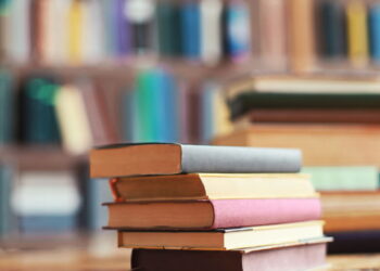 Reaproveite livros antigos como suporte para plantas e decoração