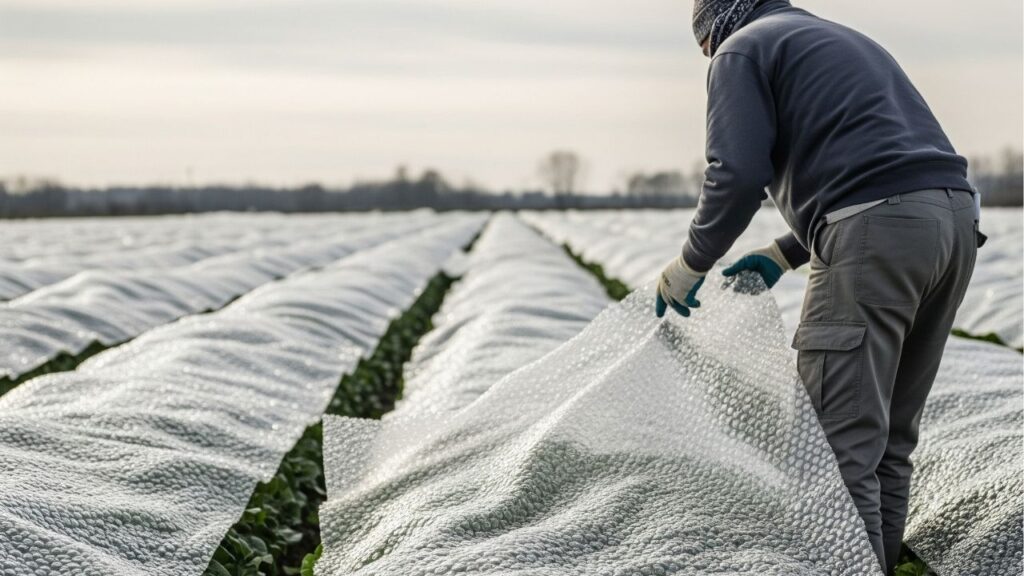 Por que jardineiros estão usando plástico bolha no jardim?
