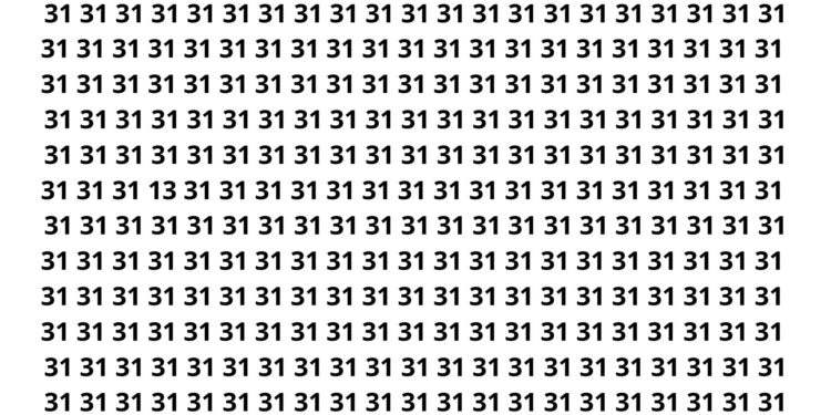 Apenas 3 em 10 conseguem achar o número 13 nesse desafio visual