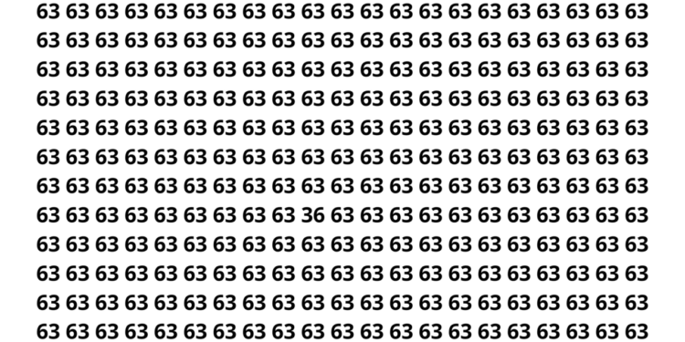 Você consegue achar o número 36 em 7 segundos ou menos?