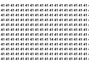 Apenas os mais atentos conseguem ver o número 14 nesse teste