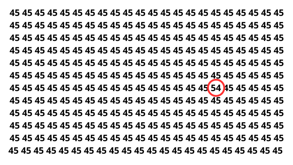 Apenas os atentos conseguem ver o número 54 nesse desafio