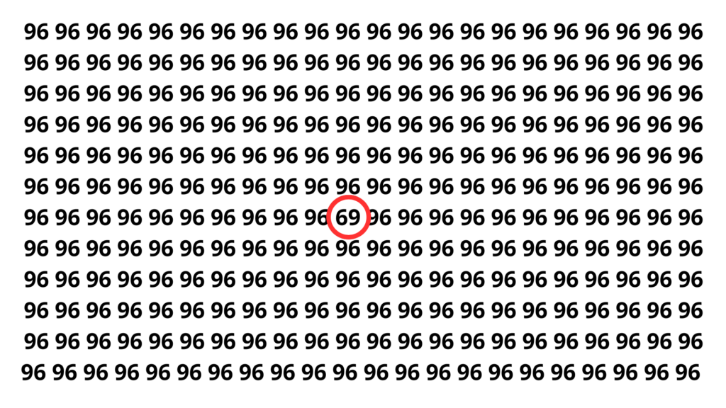 Só os mais atentos encontram o número 69 em 7 segundos