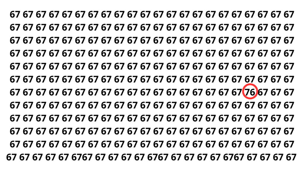 Se encontrar o número escondido em 7 segundos você é diferente da maioria