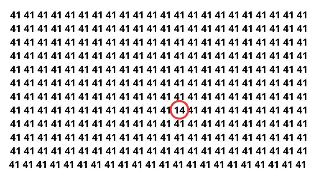 Apenas os mais atentos conseguem ver o número 14 nesse teste