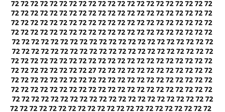 Apenas 1 em cada 5 pessoas encontra o 27 em menos de 10 segundos