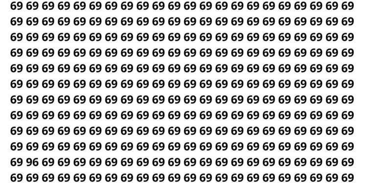 Só os mais rápidos encontram o 96 entre um mar de 69 em 10s