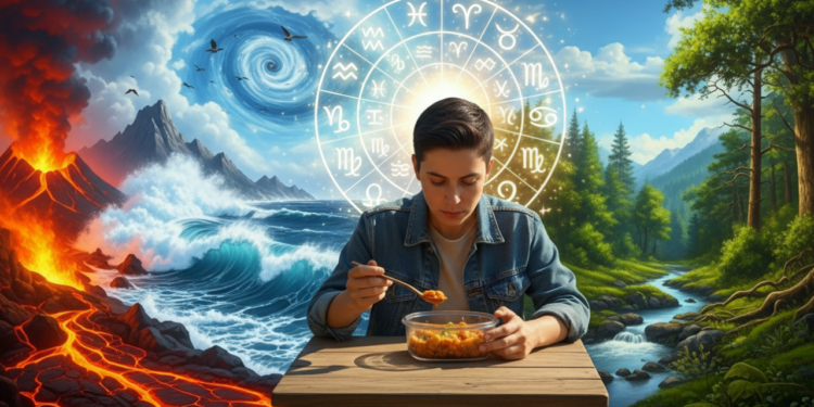 Como cada elemento da astrologia influencia na alimentação