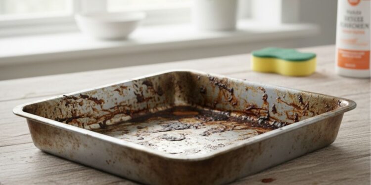 O truque simples que faz a assadeira parecer nova sem esforço