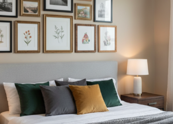 Parede de quadros originais e cheios de personalidade