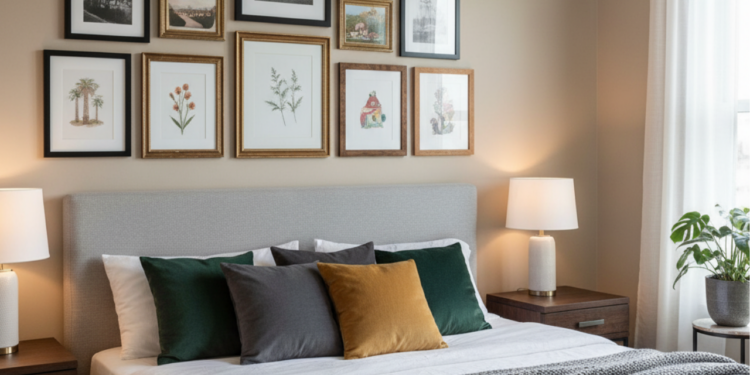 Parede de quadros originais e cheios de personalidade