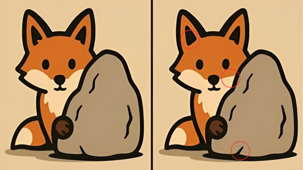 Só 4 em cada 20 conseguem achar os erros na imagem da raposa