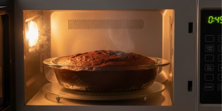 Como preparar um bolo grande e fofinho usando apenas o micro-ondas