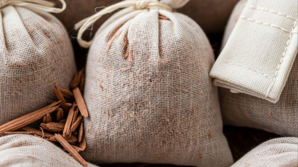 Sachês de cedro evitam que traças se instalem no armário