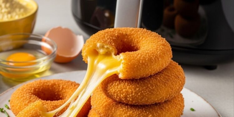 Receita fácil de anéis de queijo sem glúten que ficam prontos em minutos