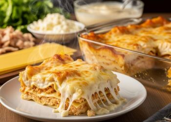 Anote, salve ou imprima essa receita da melhor lasanha de frango que já fiz: cremosa e irresistível