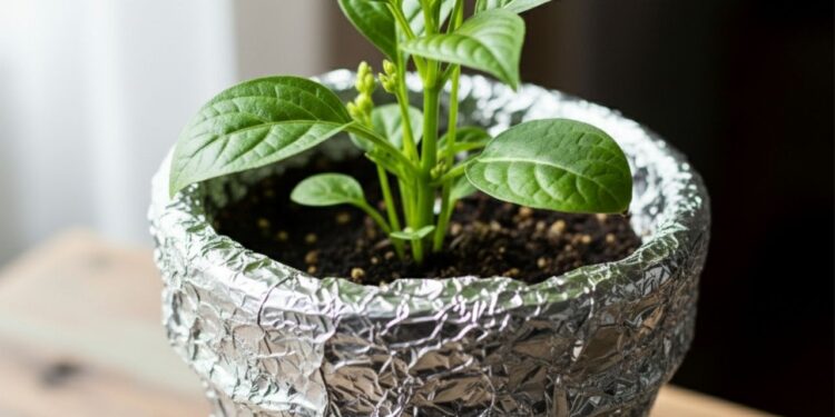 Barreira protetora contra pragas rasteiras mantendo as plantas seguras