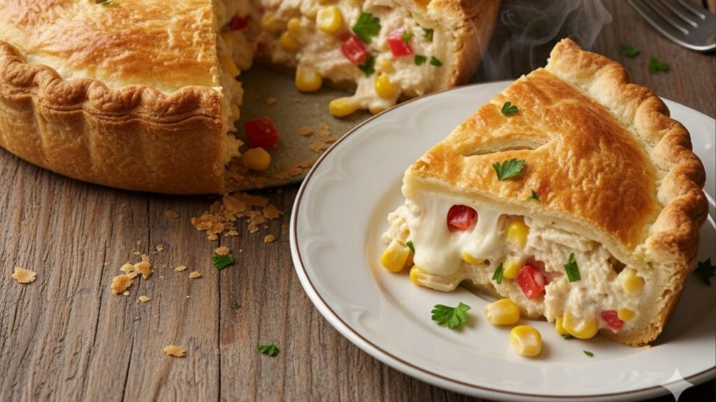 Torta de frango com massa de batata-doce pronta em 10 minutos