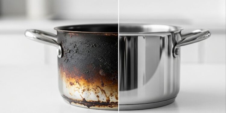 Como recuperar uma panela queimada sem esforço com esse truque caseiro