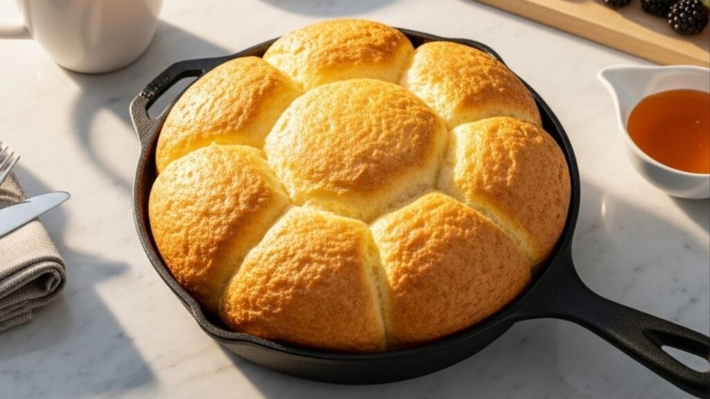 Este pão de frigideira é ótimo para o café da manhã e fica pronto em 4 minutos