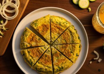 Omelete de abobrinha e cebola sem farinha fica pronto no liquidificador em apenas 5 minutos