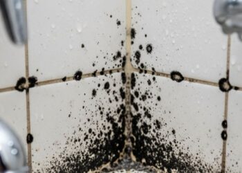 Manchas escuras que prejudicam a estética e a higiene do banheiro