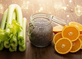 Quais são as propriedades curativas do aipo, da laranja e da água chia em jejum