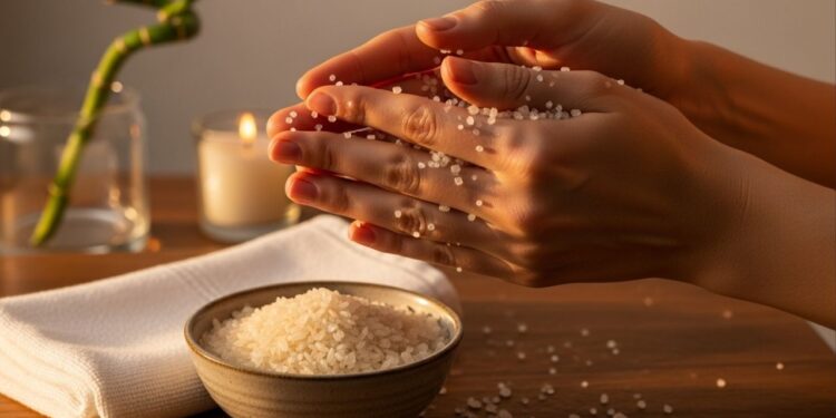 O que acontece quando você lava as mãos com sal e arroz