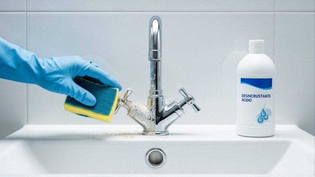 Nem bicarbonato de sódio, nem vinagre: este método elimina incrustações de torneiras e banheiros em minutos