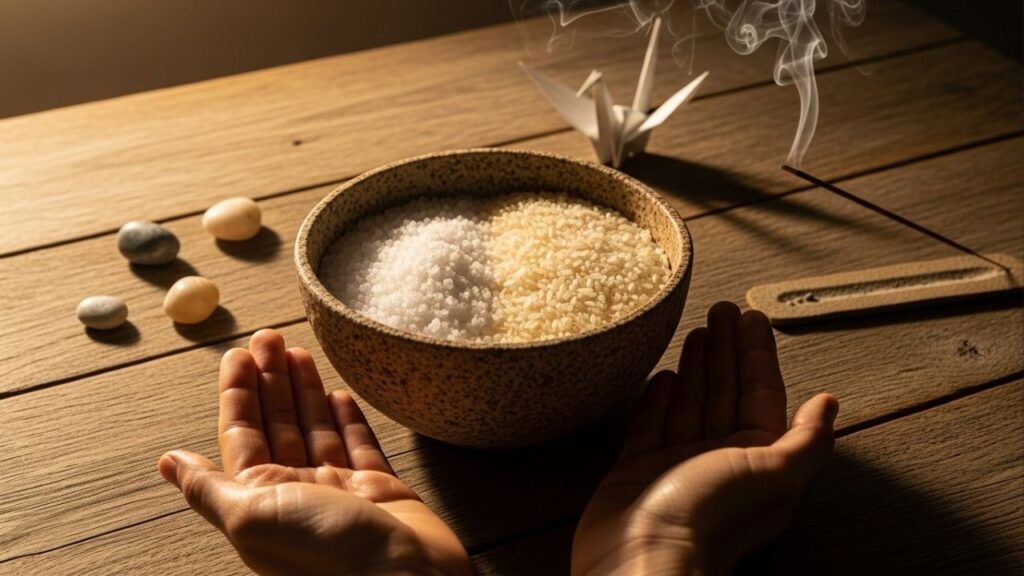 O que acontece quando você lava as mãos com sal e arroz