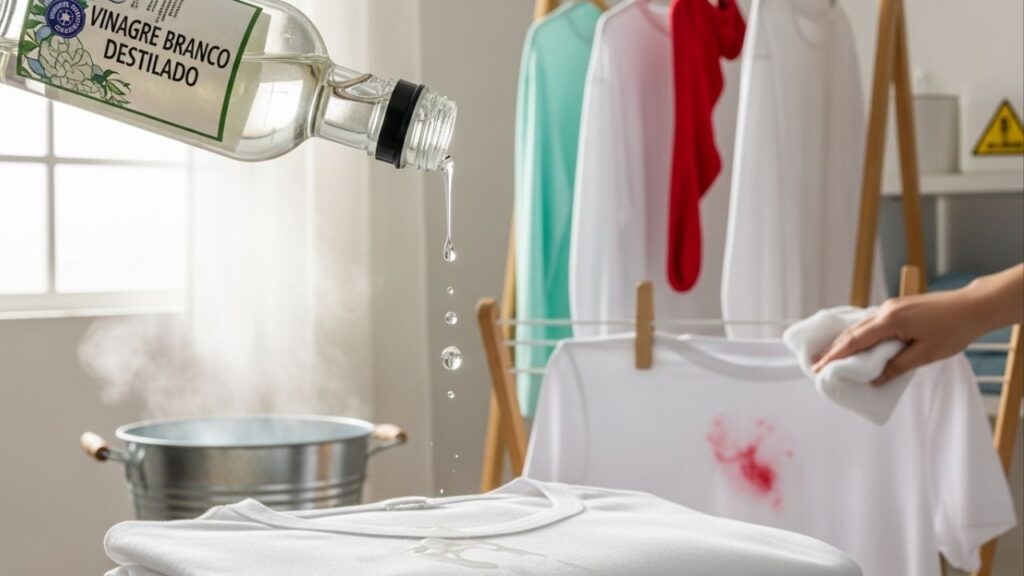 Como usar vinagre para tirar manchas de roupas brancas e coloridas