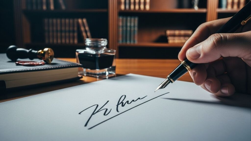 O que significa quando alguém sublinha o próprio nome na assinatura, segundo a psicologia?