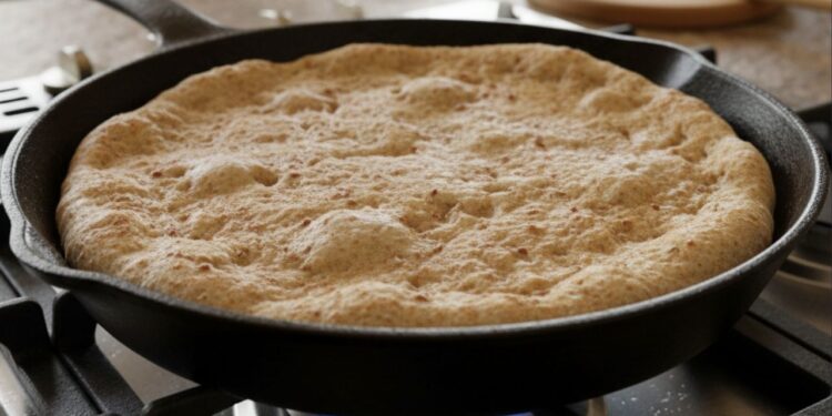 A receita de pão integral na frigideira, sem glúten e sem farinha, para um lanche rápido