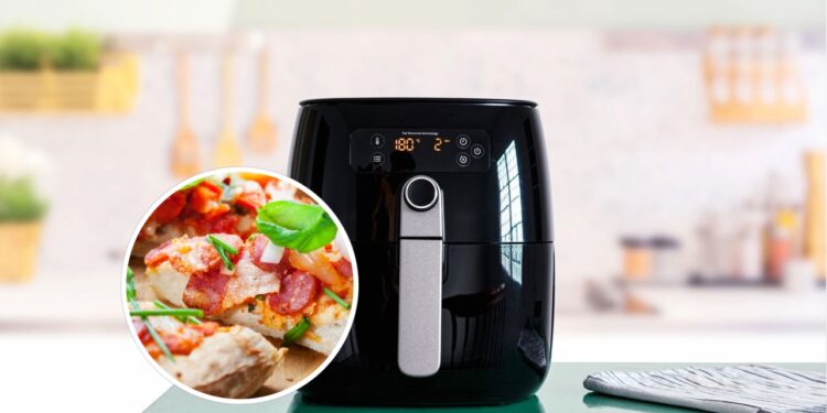A melhor receita de pizza rápida feita na airfryer em 8 minutos