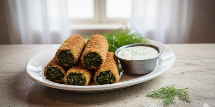Receita de palitos de espinafre crocantes sem farinha, rápida e fácil