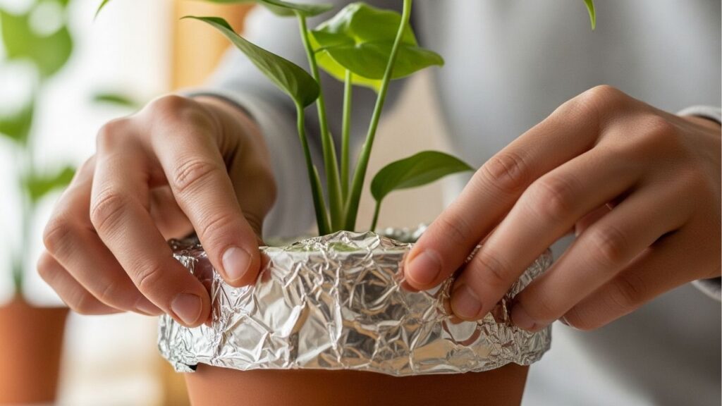 Colocar papel alumínio no vaso pode salvar suas plantas