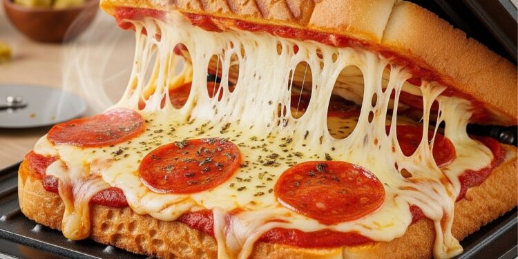 Esta pizza de sanduicheira é perfeita para o seu café da manhã e fica pronta em 10 minutos