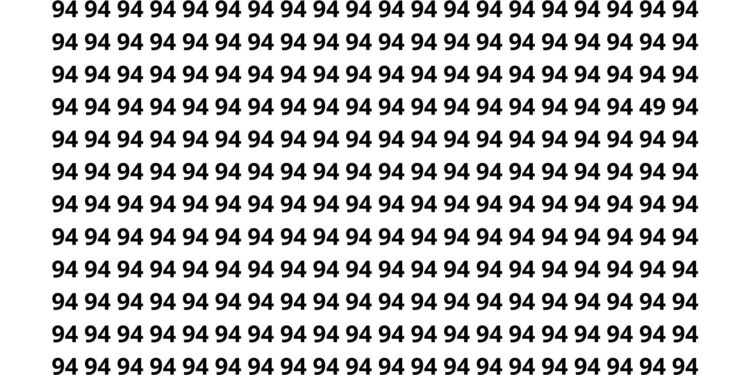 Só 3% das pessoas conseguem encontrar o número 49