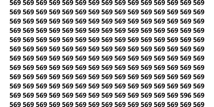 Poucos conseguem achar o número 596 em até 8 segundos