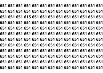 Poucas pessoas encontram o número 615 em 10 segundos nesta imagem