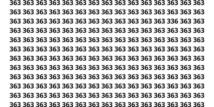 Ache o número 336 em 7 segundos, somente 2 a cada 10 pessoas conseguem