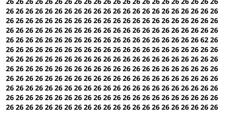 Só os mais rápidos conseguem encontrar o número 62 em 7s