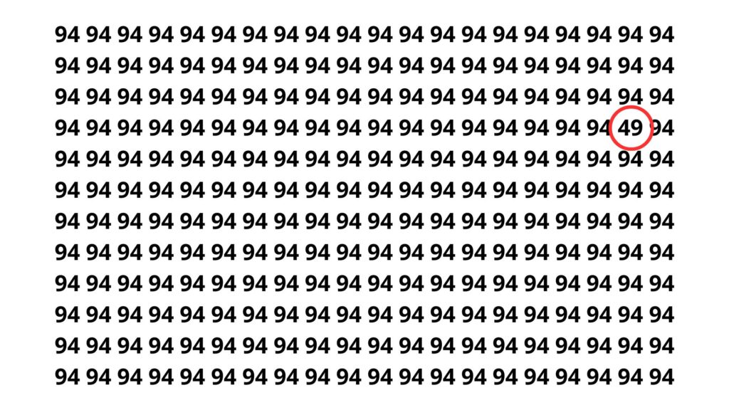 Só 3% das pessoas conseguem encontrar o número 49